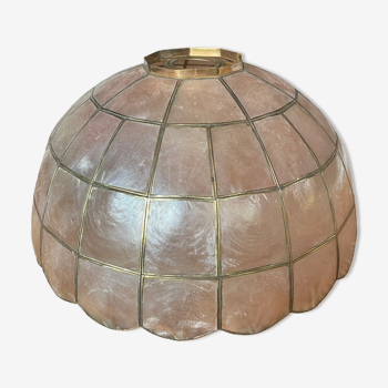 Mother-of-pearl & brass lampshade