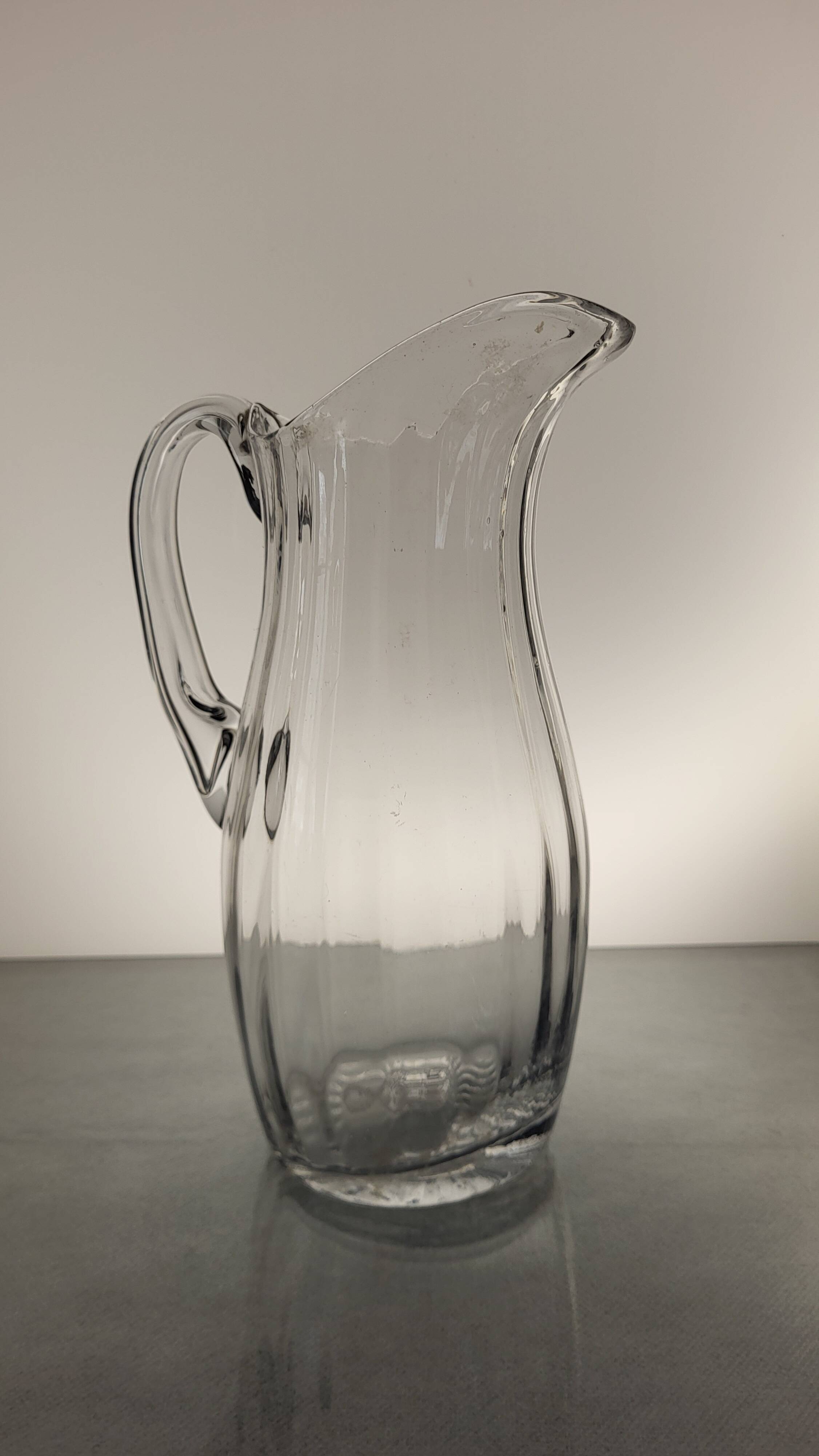 Blown glass pitcher