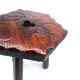 Tabouret trépied en bois brutaliste