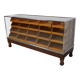 Vintage British maple & oak haberdashery cabinet or shop counter, 1930s