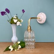 Applique coudée tulipe vintage en verre