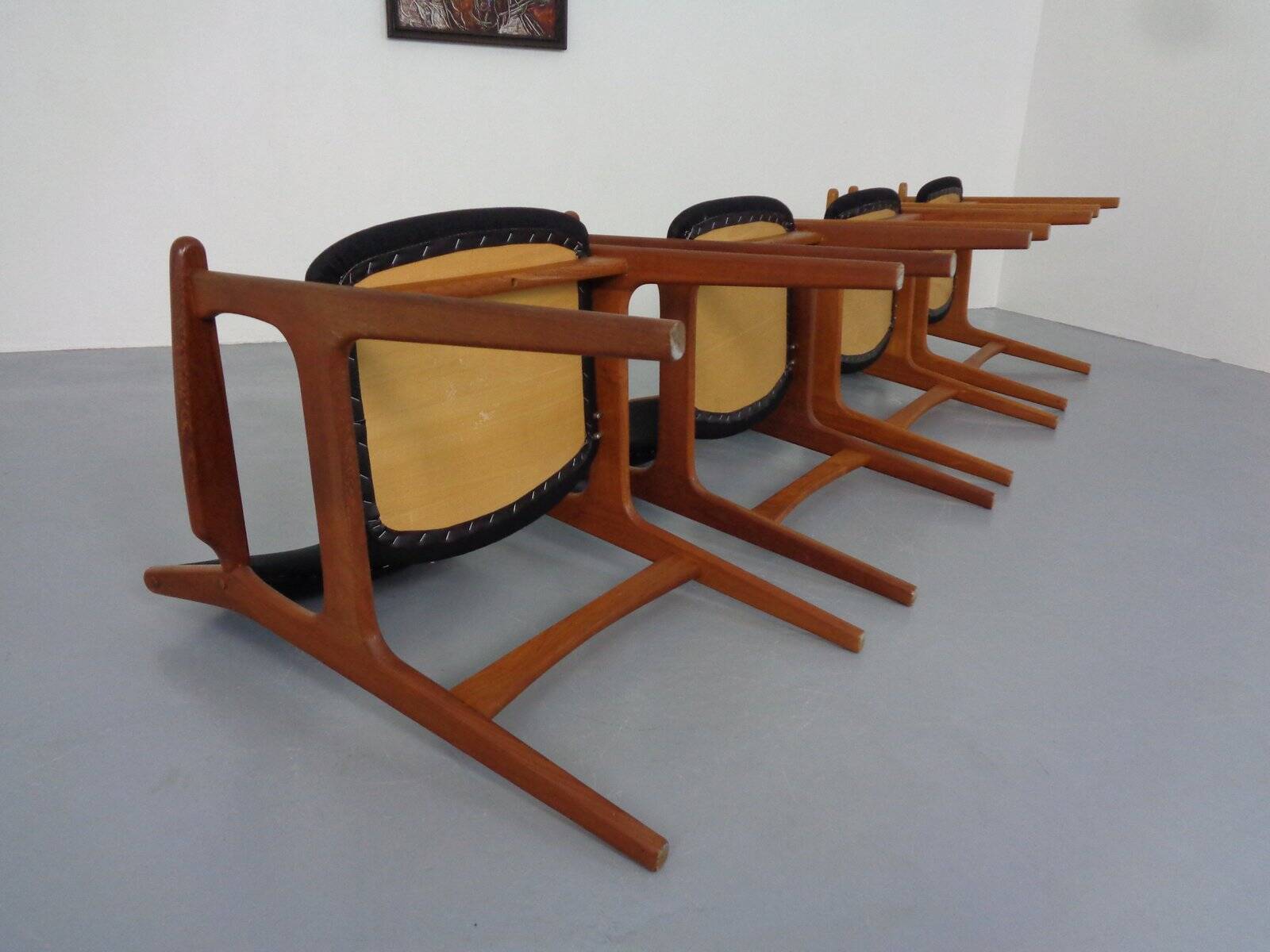 Mid-Century Danish Armchairs in Teak, 1960s, Set of 4