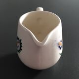 Signed floral decoration pitcher