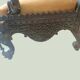 Indian throne chair in carved red wood - Buddhist / Hindu.