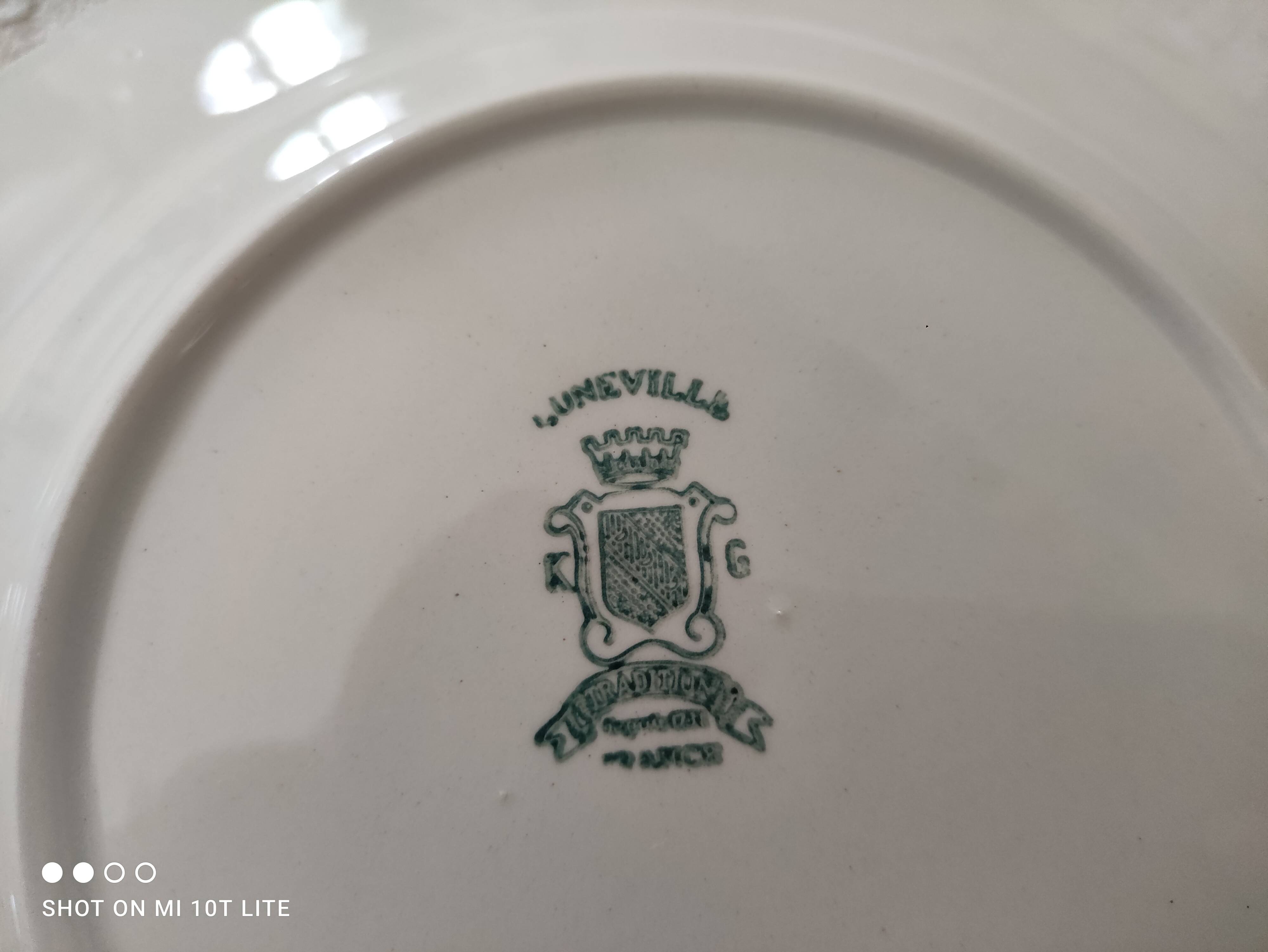 Set of 12 hollow plates K&G Lunéville model Tradition