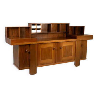 Enfilade à gradrin en noyer, Silvio Coppola, pour Bernini, années 1960