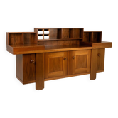 Enfilade à gradrin en noyer, Silvio Coppola, pour Bernini, années 1960