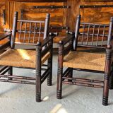 Pair of Charles Dudouyt Art Deco style armchairs 1940