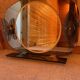 Brown smoked glass wall mirror - sconces & shelf - Italian design 1