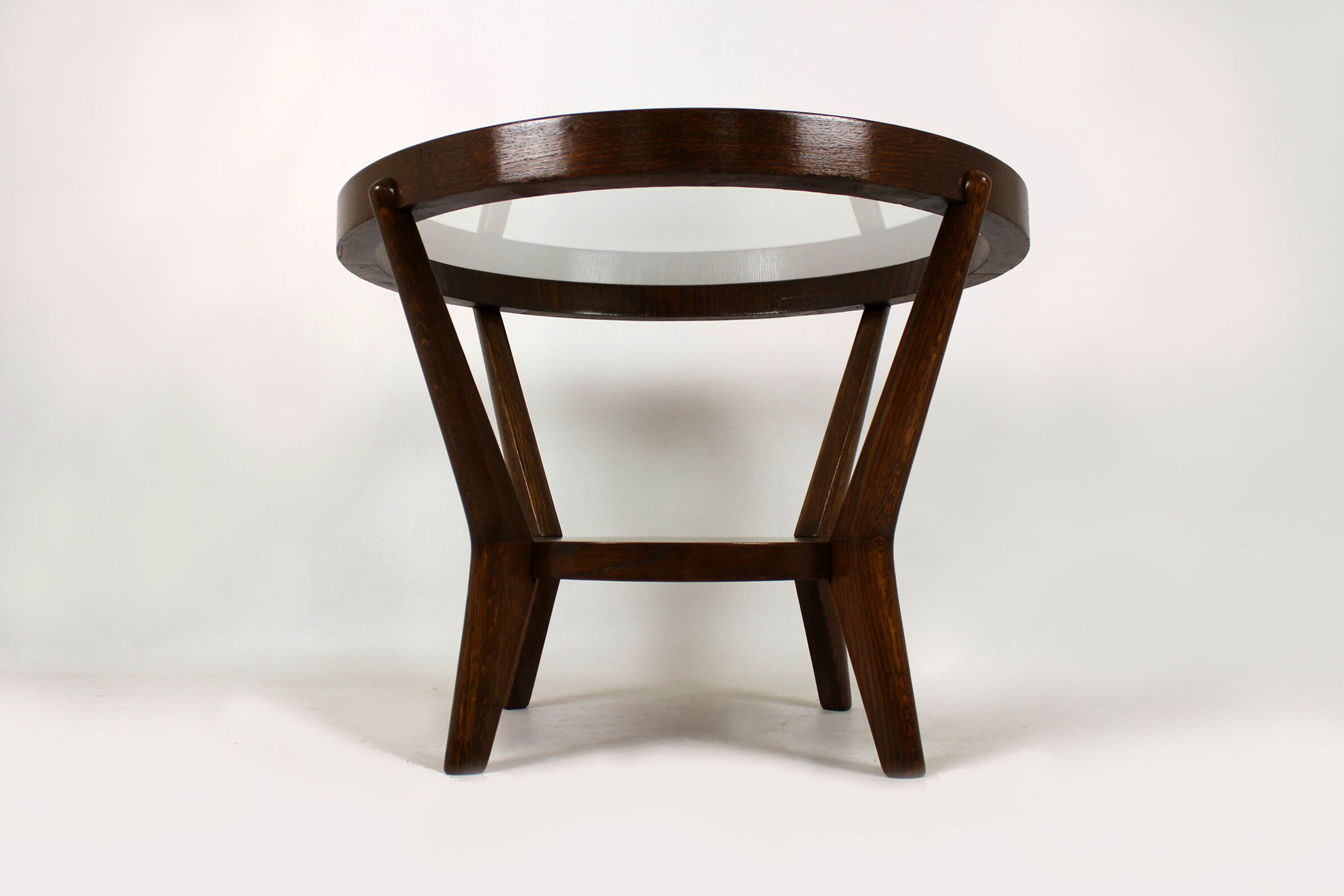 Round Coffee Table by Karel Koželka & Antonin Kropáček for Interier Praha, 1940s