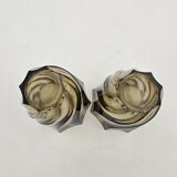 Pair of 50's smoked glass vases