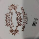 6 hand-painted Sarreguemines Strasbourg model saucers