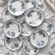 10 assiettes plates en terre de fer « Acacia » Moulin des Loups et Hamage