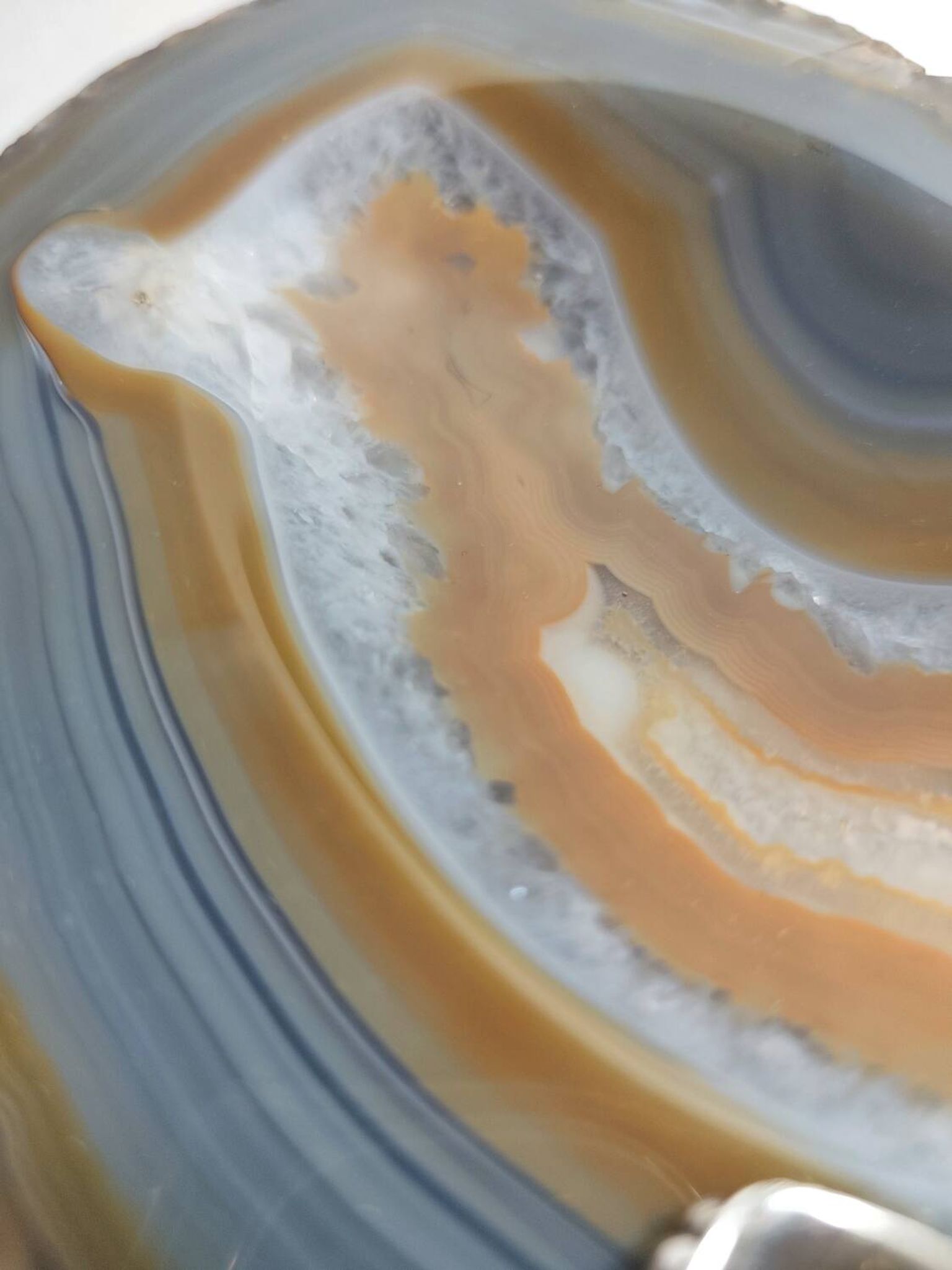 Cendrier en agate et en argent. Espagne, années 1970.