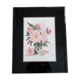 Aquarelle encadrée bouquet de fleurs