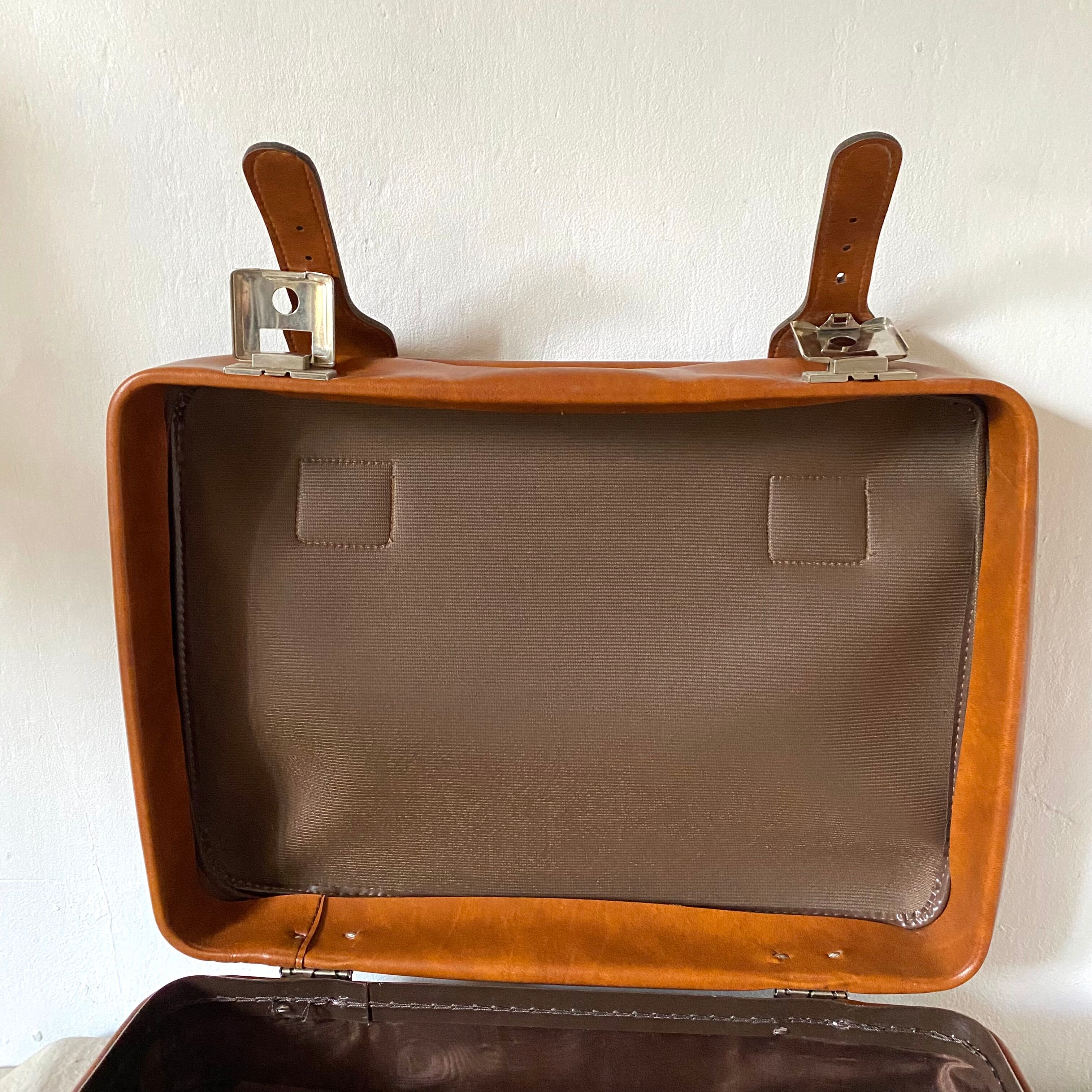 Vintage imitation leather suitcase