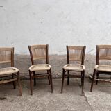 Set of 4 Vintage Rope Bistro Chairs