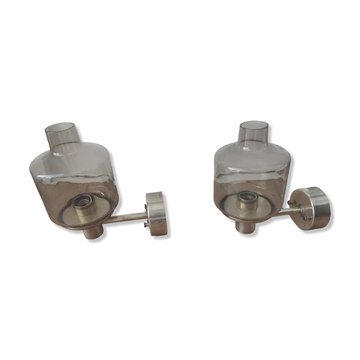 Pair of 60'S brass wall lamps, Hans Agne Jakobsson, model V212A
