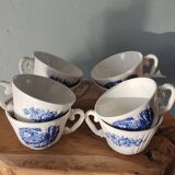 Vintage coffee cups blue decor