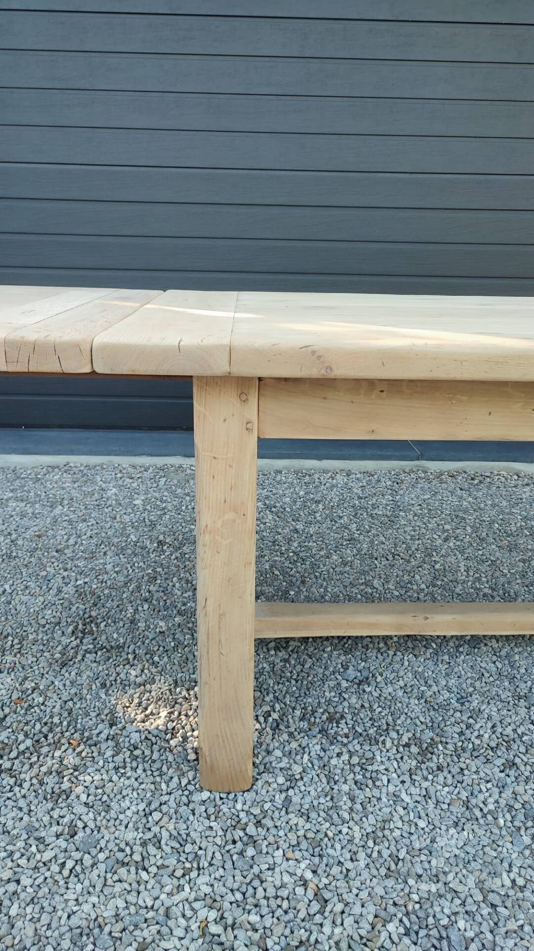 Table de ferme 3m20 chêne massif 2 rallonges