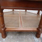 Octagonal table in cherry tree