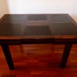 Handcrafted solid wood dining table + extension
