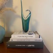 Shell crystal art sculpture vase by Paul Kedelv for Flygsfors, Scandinavian glass