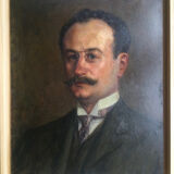 Portrait, 1908. Oil on panel by Fernand PINEAU CHAILLOU (1875-1950).