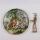Antique display plate with a mythological subject in majolica, Italy, 19th century.