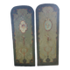 Two painted canvases