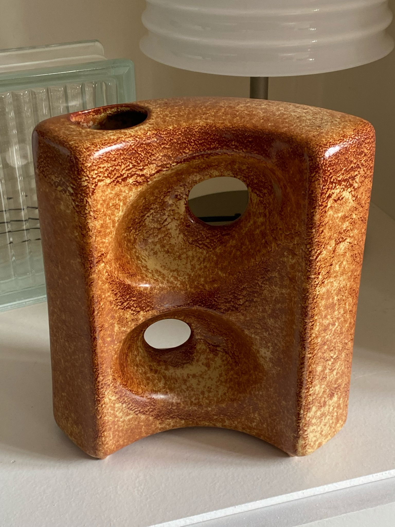 Vase en céramique Roberto Rigon Bertoncello Italie années 60