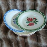 8 assiettes creuses anciennes dépareillées