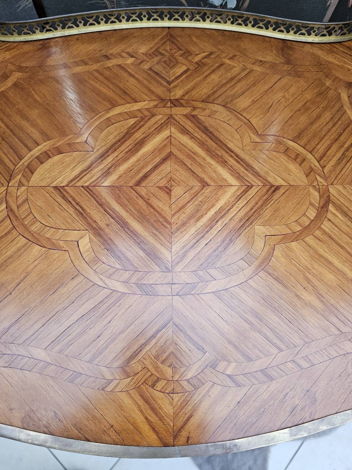 Louis XV style marquetry side table