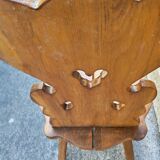 1960s solid wood folk chair