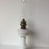 One-piece white opaline kerosene lamp