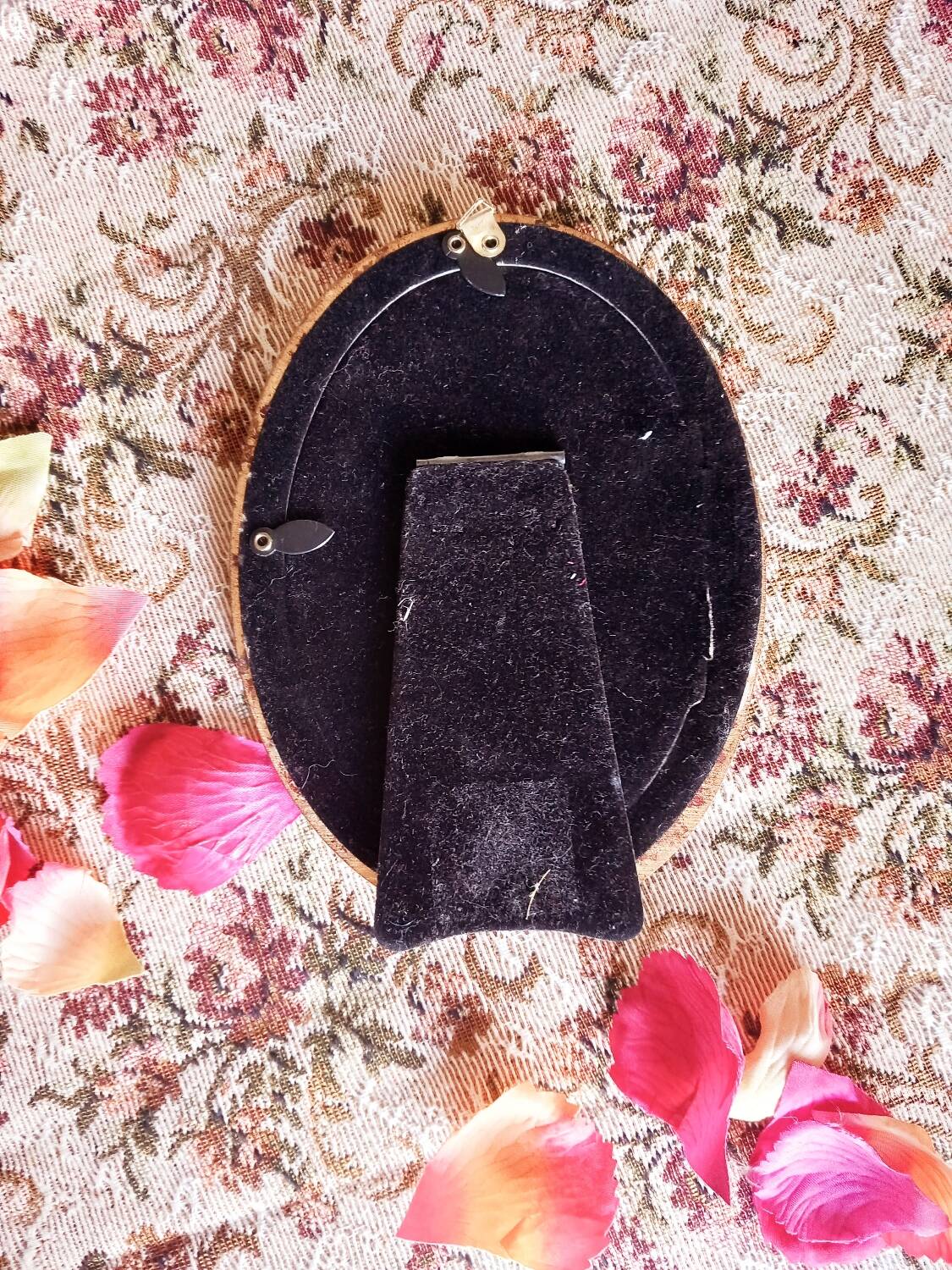 Gold and velvet photo frame