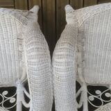 Vintage peacock rattan garden furniture