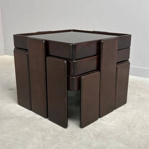 Vintage Cassina nesting tables by Gianfranco Frattini, Italy 1960s