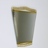 Josef Frank Attr. Mid-Century Brass Loop Wall Mirror, Austria, 1950s