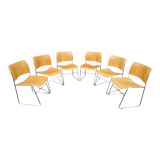 Set of 6 40/4 Home stacking chairs by David Rowland