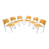 Set de 6 chaises empilables 40/4 Home de David Rowland
