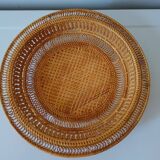 Woven rattan fruit basket