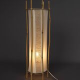 Lampadaire en bambou de Louis Sognot, années 1950