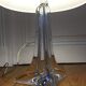 Pied de lampe moderniste en cristal incolore  Cristalleries Saint-Louis  vers 1970