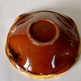 Dish on foot, glazed Provençal ceramic