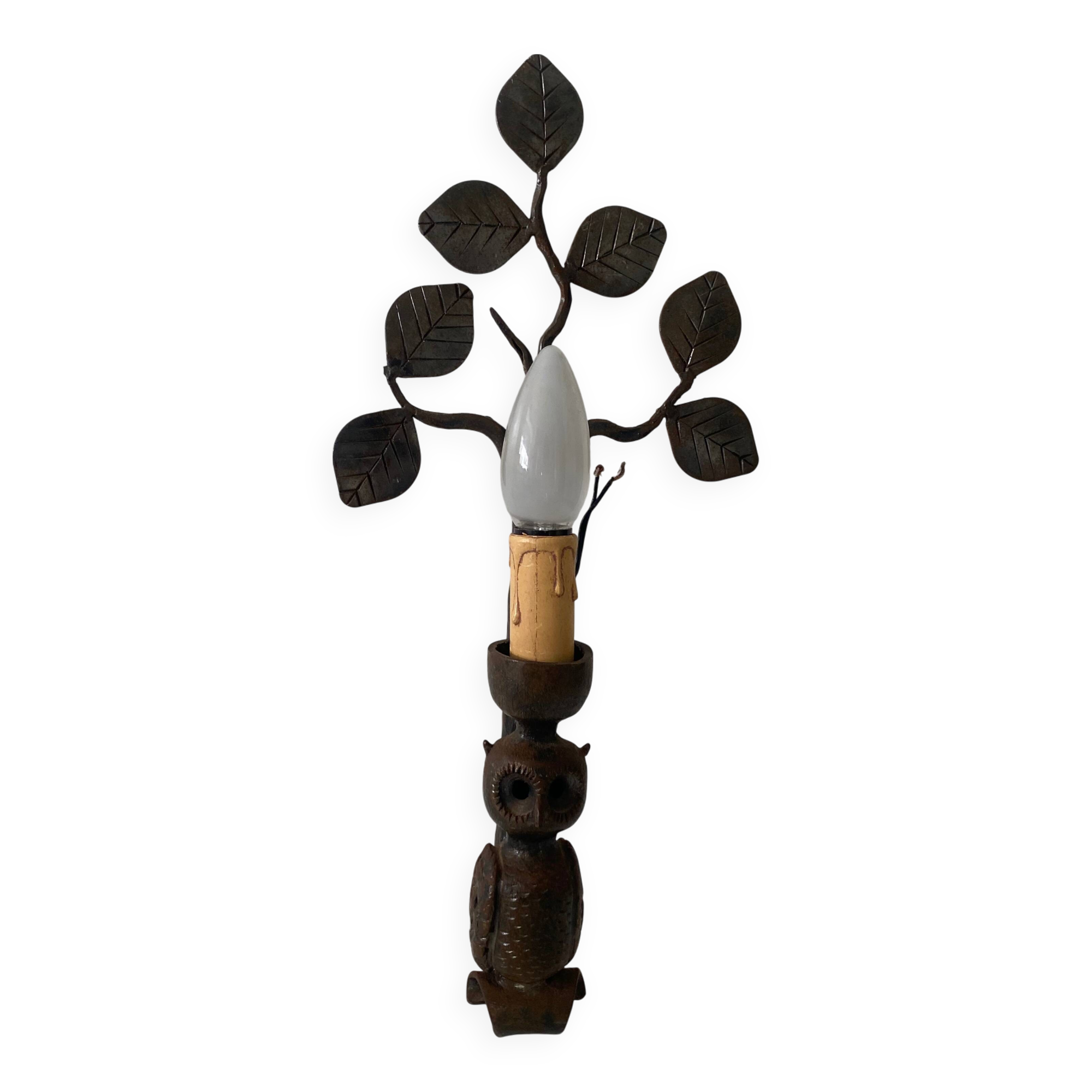 Wrought iron wall light