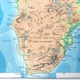 Old Africa map 43x43cm from 1950