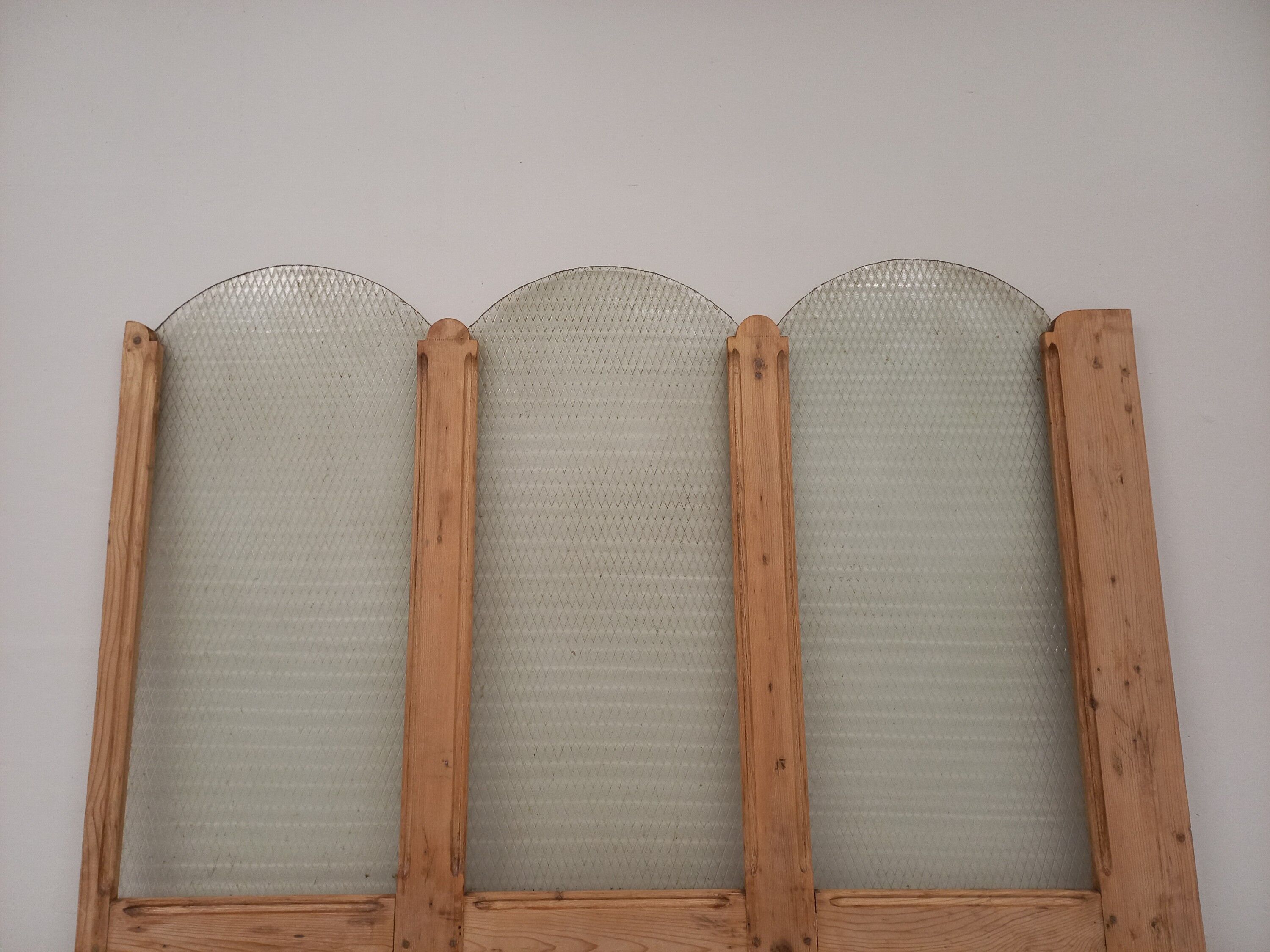 Partition in wood and glass 128 cm