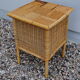 Table de chevet rotin vintage