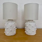 Paire de lampes vintage repeints